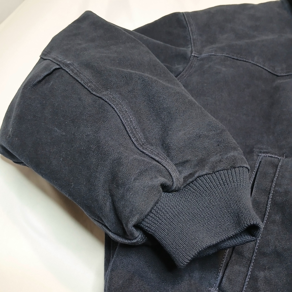 Carhartt Santa Fe Jacket J14 MDT Navy/Black Mens Size 2XL Leather Patch Quilted - Picture 4 of 11